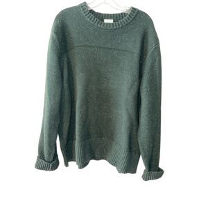 The North Face Crestview Green Crew Wool Blend Speckled Sweater Men's Size XL